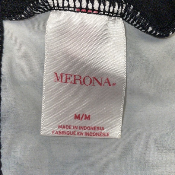 Merona Swimsuit Top Black Gray Leopard Print Great Condition Size Medium - Picture 6 of 6